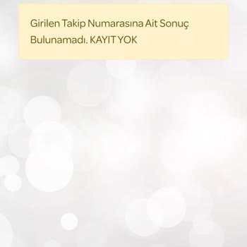 Sefamerve Kargo Takip Numarası Hatalı