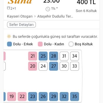 Süha Turizm Kayseri-İstanbul Otobüsü Beklediğim Kadar Geniş Değil Ve TV Ve Prizleri Çalışmıyor