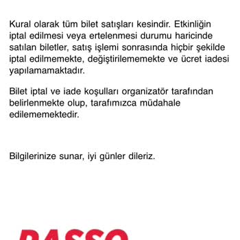Passo'da Bilet İadesi Süreci
