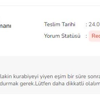 Bozuk Gelen BonnyFood Hk.