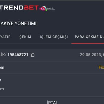 Trendbet Para Çekimini 1 Gündür Onaylamıyor