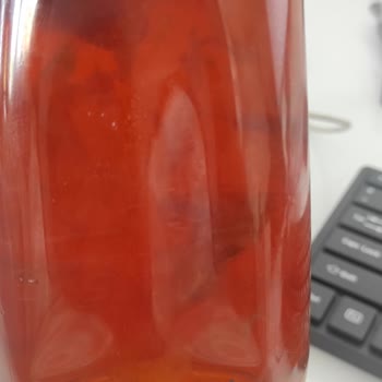 Fuse Tea Şeftali Pet Şişenin İçerisinde Yüzen Tuhaf Şeyler Var.