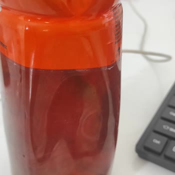 Fuse Tea Şeftali Pet Şişenin İçerisinde Yüzen Tuhaf Şeyler Var.