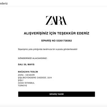 Zara Hesabım Çalındı Ve Siparişler Verildi
