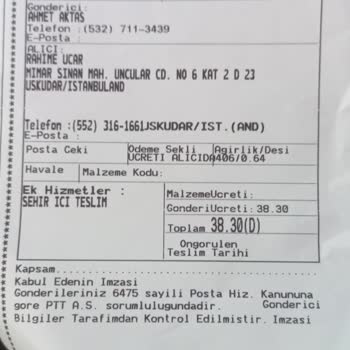 PTT Kargo Ürünüm 13 Gündür Teslim Edilmedi...