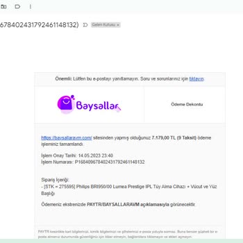Baysallaravm.com'dan Ürün Satın Aldım, Ancak Kargo Gönderilmedi