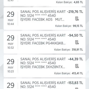 Facebook FB. ME/ADS Kartımdan Para Çekti