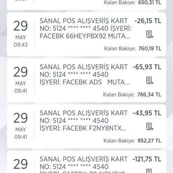 Facebook FB. ME/ADS Kartımdan Para Çekti