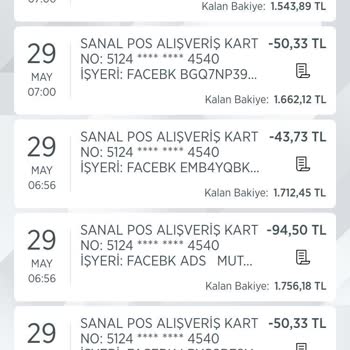 Facebook FB. ME/ADS Kartımdan Para Çekti