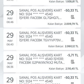 Facebook FB. ME/ADS Kartımdan Para Çekti