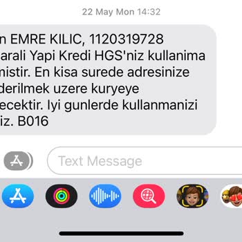 Yapı Kredi HGS Etiket Adrese Ulaşmıyor