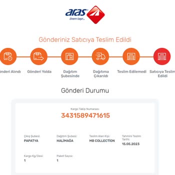 Aras Kargo Ürün Bana Hiç Ulaşmadan 10 Gün Sonunda Satıcıya Geri İade Edilmiş