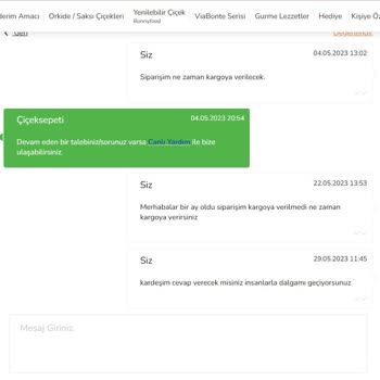 Çiçek Sepeti Amatörlüğü ( 1 Aydır Sipariş Yok Ortada )