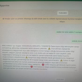 Bgsportive Firması İadelerin Para İadesini Yapmıyor