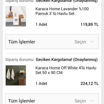 Karaca Home Siparişlerim Gelmiyor, 3 Haftadır Mağaza Dönüş Yapmıyor