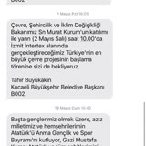 Kocaeli Büyükşehir Belediyesi Kocaeli Bsb - İzinsiz SMS