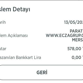 Eczagrup.com Ücret İadesinin Yapılmaması