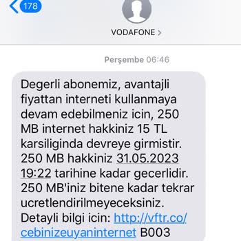 Vodafone Hesabımda Bulundurduğum Paradan, Bana Danışılmadan 3 Defa Para Alındı