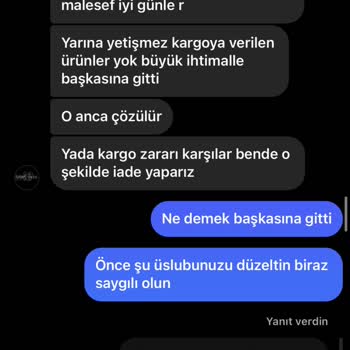 By Gamze Yavuz Ürünlerim Elime Ulaşmadı