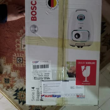 Bosch Sıfır Ürün Sipariş Verdik 2021 Tarihli Eski Koli İle Süpürge Geldi