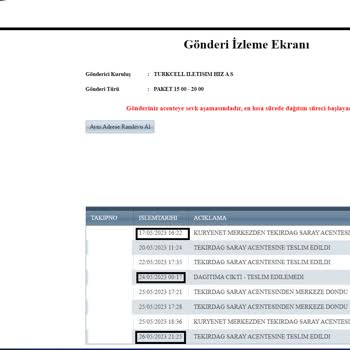 Turkcell Pasaj'dan Alınan Ürünü Kuryenet Teslim Etmiyor.