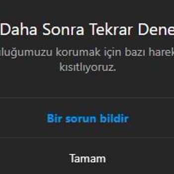 Instagram Topluluğumuzu Korumak İçin Kısıtlıyoruz