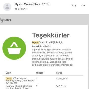 Dyson İade Edilmeyen Param