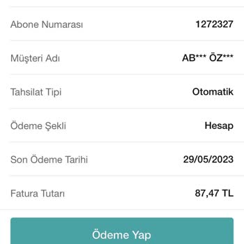 Ankara Büyükşehir Belediyesi (ABB) Olmayan Aboneliğin Borcu