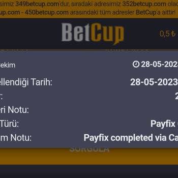 Betcup.com Hesabımdaki Paramı Çekti.