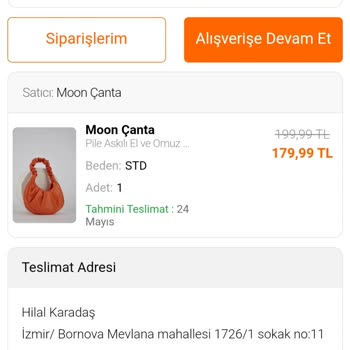 Moon Çanta Yanlış Renk Canta Gönderiliyor Ve İlgilenmiyorlar