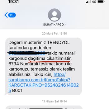 Sürat Kargo Teslimat Bölgesindeki Adrese Dağıtıma Çıkmıyor.