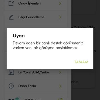 Türkiye Finans Canlı Destek Sorunu