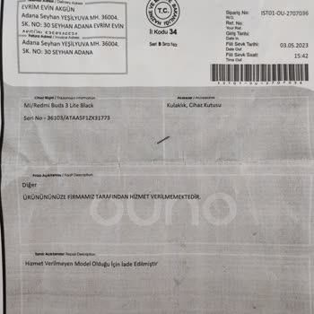 Ouno Service Servis Kulaklığıma Bakıyorum Dediği Halde Bakmadı