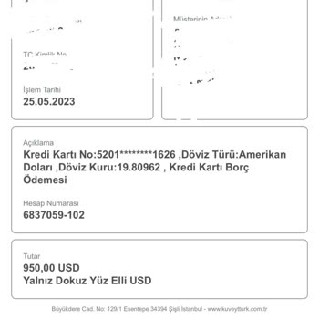 Kuveyt Türk Miles&Smiles Kart İçin Hesabımdan Haksız Döviz Bozması