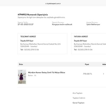 Kıyafet Sepeti Elbise Aldım Değişimini Nasıl Yapacağım