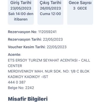 Ramada Resort Kazdağları ETS Rezervasyon Eksikliği