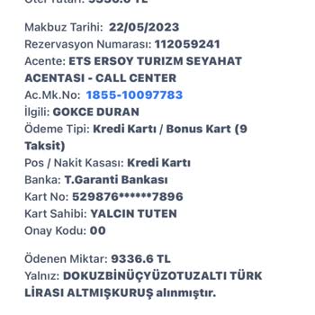 Ramada Resort Kazdağları ETS Rezervasyon Eksikliği