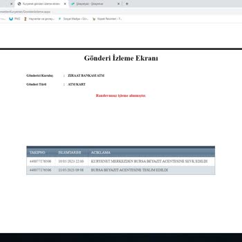 Kuryenet Firmasındaki Kartımın Gelmemesi