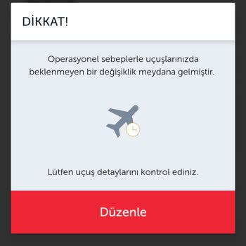 THY Uçak Bileti Değişiklik Talebi