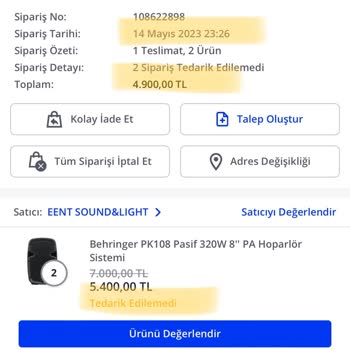Pazarama Stokta Olmayan Ürün Stokta Varmış Gibi Satışa Sunulması.
