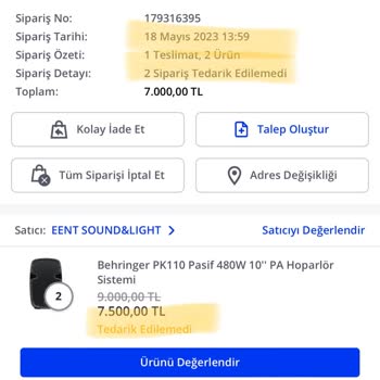 Pazarama Stokta Olmayan Ürün Stokta Varmış Gibi Satışa Sunulması.