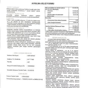 Türkiye Hayat Emeklilik BES Çıkış Hesaplamaları