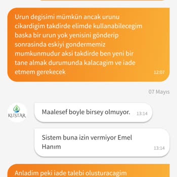 KUSTAR Trendyol Ürün İadesi Sıkıntısı