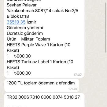 Esigaracimiz.com Ürünün Gönderilmesi Ve Cevap Verilmemesi