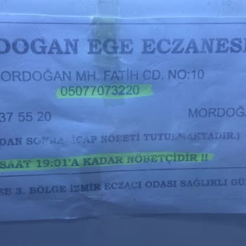 Türk Eczacılar Birliği Mordogan'da Geç Saatlerde Eczane Sorunu