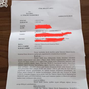 Migros Xiaomi Airfryer Davası Sonucu