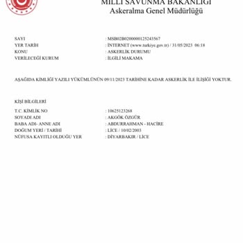 Milli Savunma Bakanlığı Askerlik Ertelenme Şikayeti