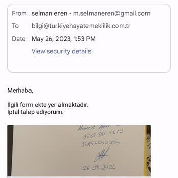Türkiye Hayat Emeklilik BES İptali Yapılmıyor