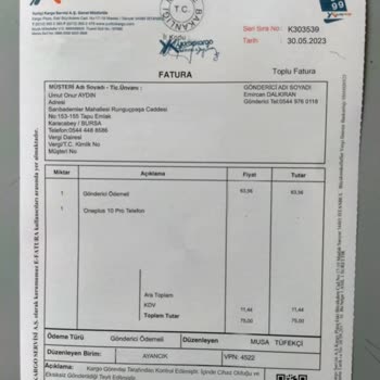 Yurtiçi Kargo Olmayan Şubeden Fatura Kesimi