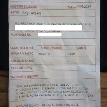 İstanbul Büyükşehir Belediyesi (İBB) Direkt Suyumu Kestiler Fatura Getirmediler